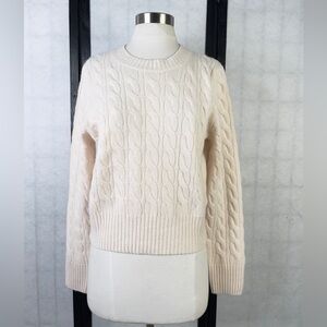 J. Crew Cream Cable Knit Sweater